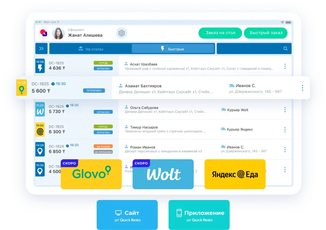 Доставка для ресторанного бизнеса