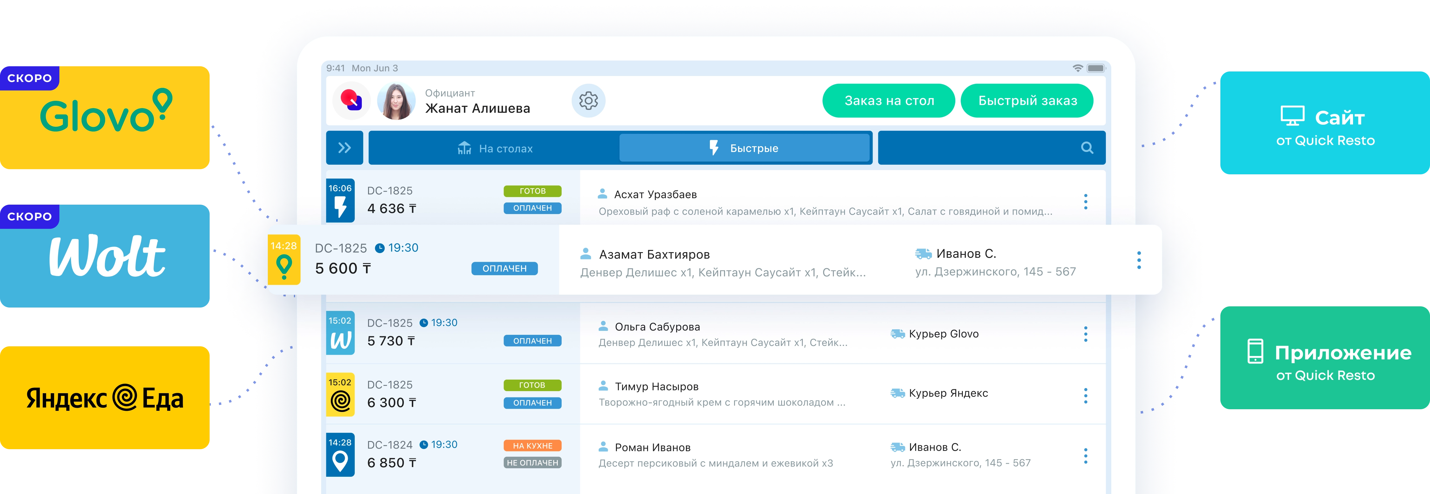 Доставка для ресторанного бизнеса