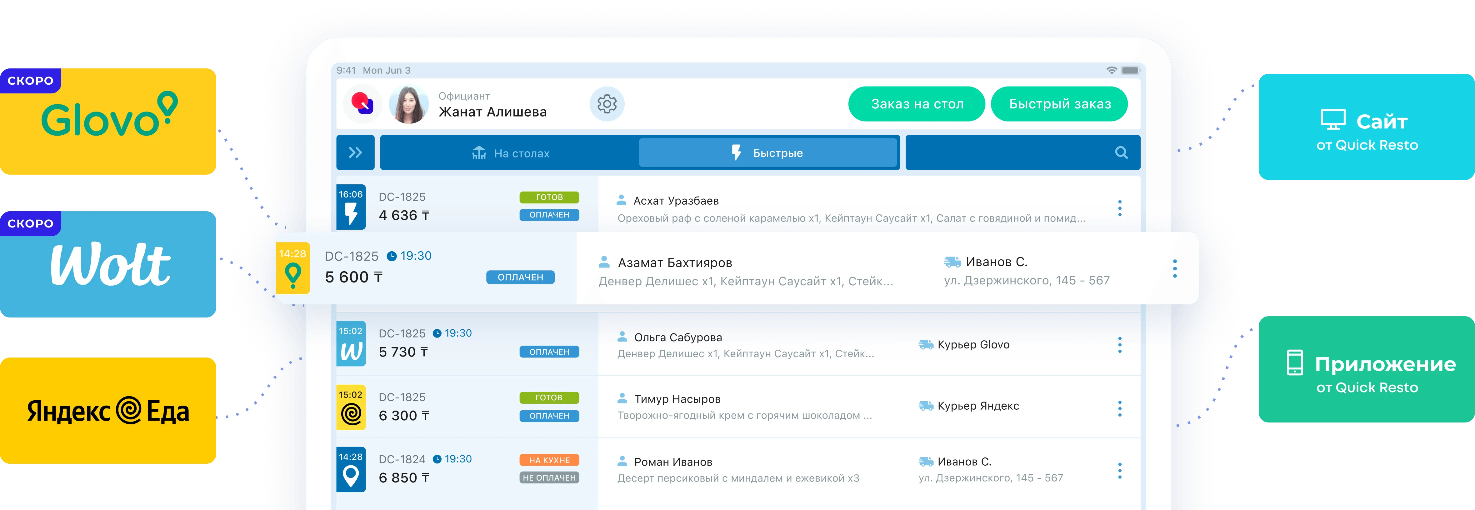 Доставка для ресторанного бизнеса